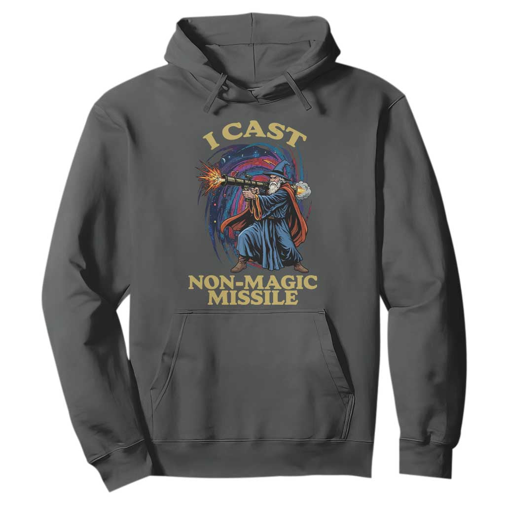 I Cast Non-Magic Missile Funny Wizard Parody Meme Hoodie TS10 Dark Heather Print Your Wear