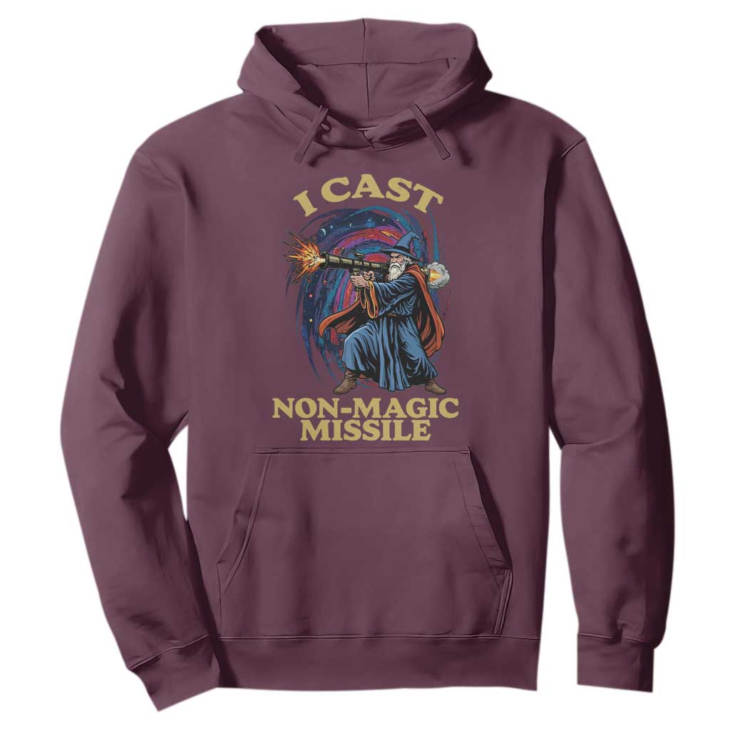 I Cast Non-Magic Missile Funny Wizard Parody Meme Hoodie TS10 Maroon Print Your Wear