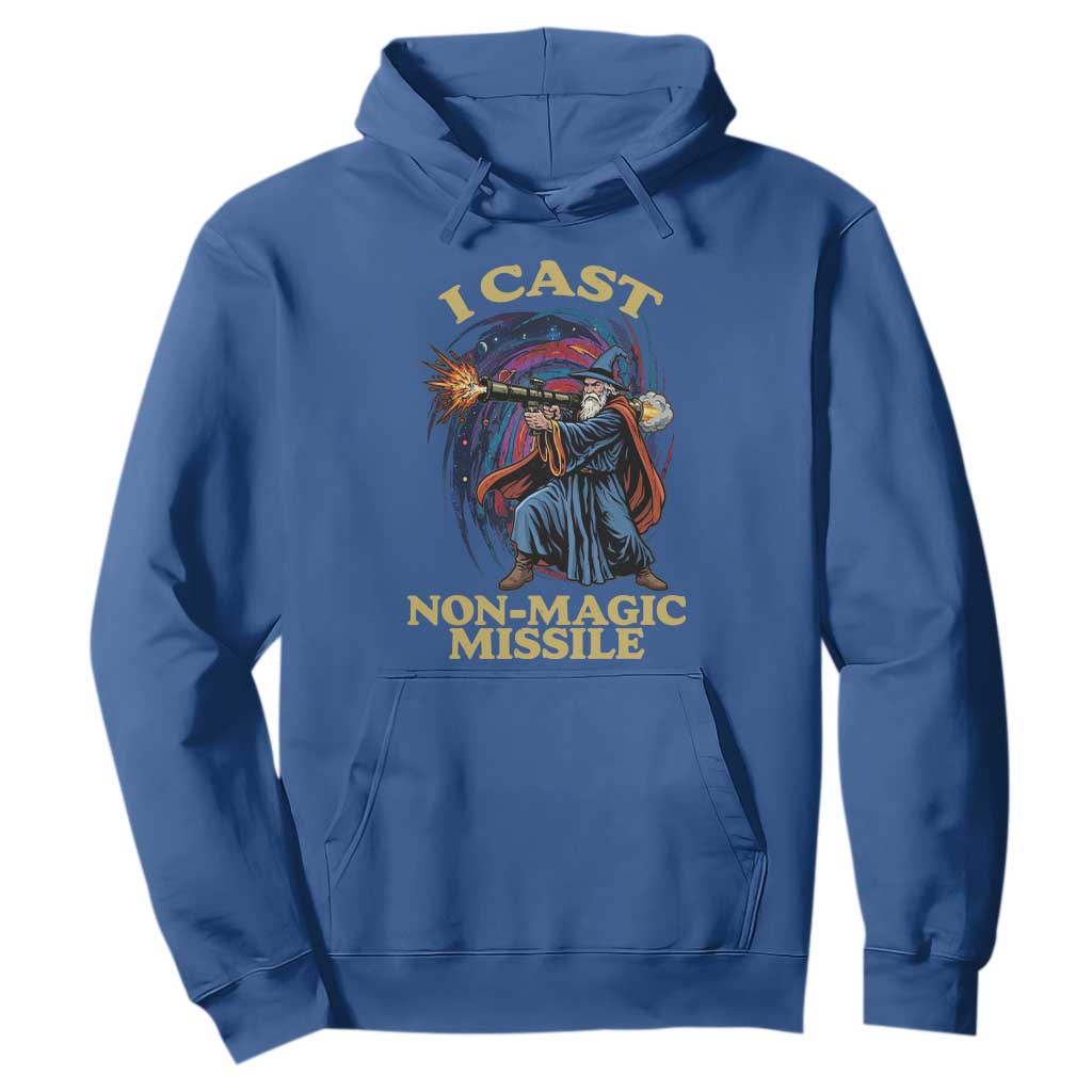 I Cast Non-Magic Missile Funny Wizard Parody Meme Hoodie TS10 Royal Blue Print Your Wear