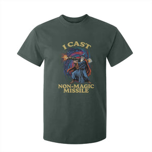 I Cast Non-Magic Missile Funny Wizard Parody Meme T Shirt For Kid TS10 Dark Forest Green Print Your Wear