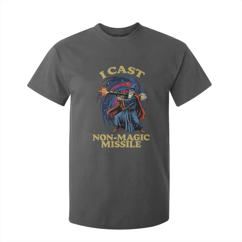I Cast Non-Magic Missile Funny Wizard Parody Meme T Shirt For Kid TS10 Dark Heather Print Your Wear