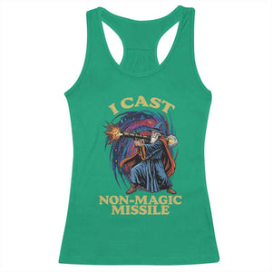 I Cast Non-Magic Missile Funny Wizard Parody Meme Racerback Tank Top TS10 Irish Green Print Your Wear