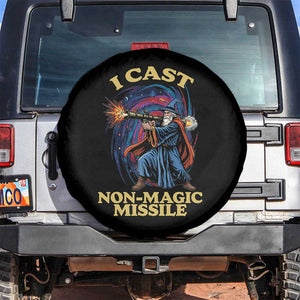 I Cast Non-Magic Missile Funny Wizard Parody Meme Spare Tire Cover TS10 No hole Black Print Your Wear