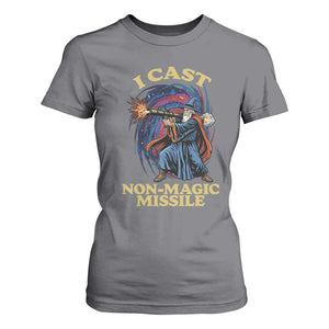 I Cast Non-Magic Missile Funny Wizard Parody Meme T Shirt For Women TS10 Charcoal Print Your Wear