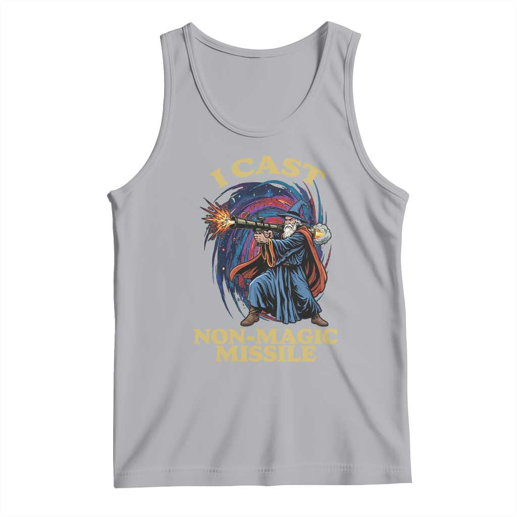I Cast Non-Magic Missile Funny Wizard Parody Meme Tank Top TS10 Athletic Heather Print Your Wear