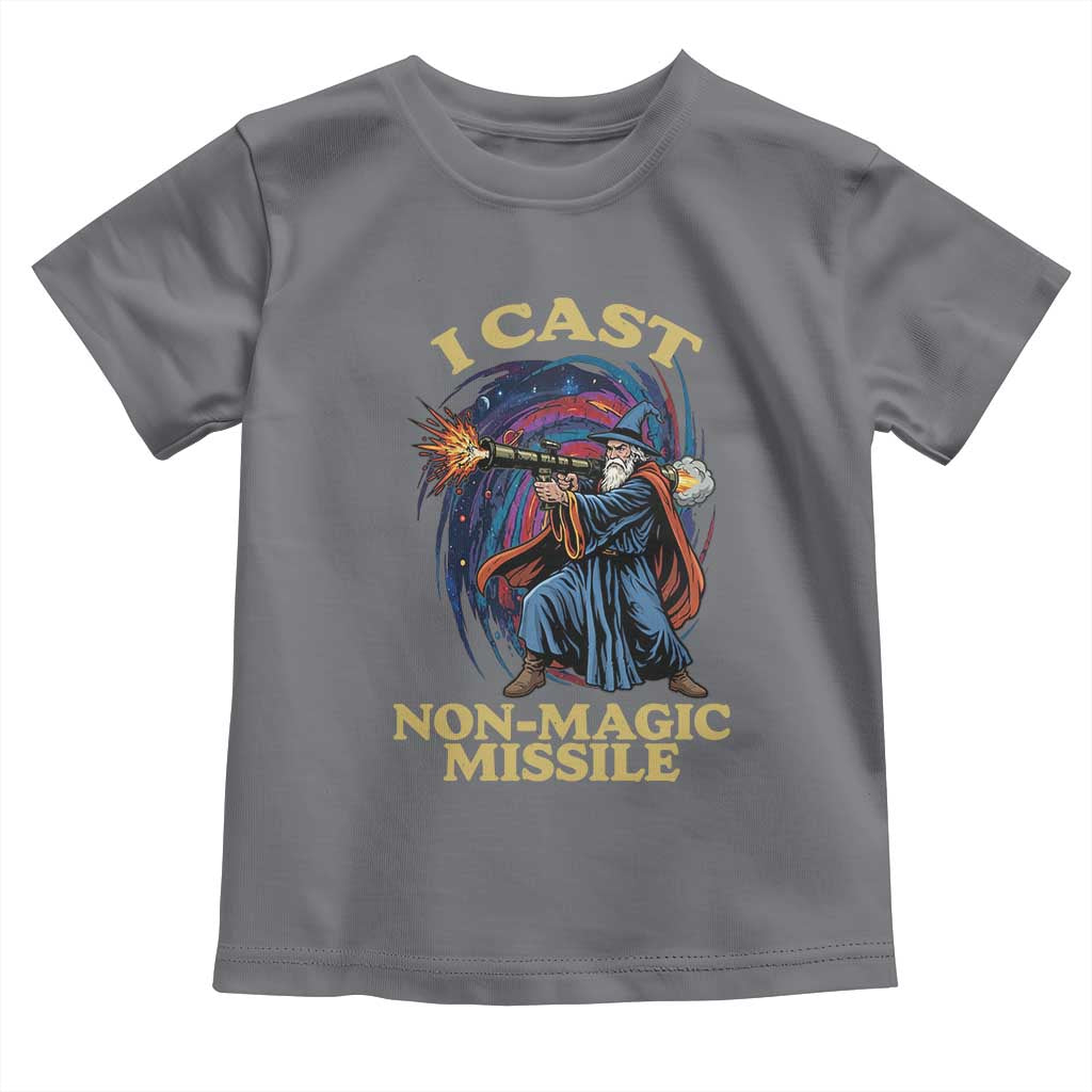 I Cast Non-Magic Missile Funny Wizard Parody Meme Toddler T Shirt TS10 Charcoal Print Your Wear