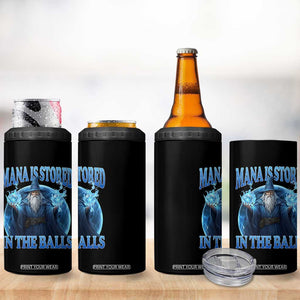 Funny Wizard 4 in 1 Can Cooler Tumbler Mana is Stored in The Balls Magician Sorcerer Witcher TS10 Print Your Wear