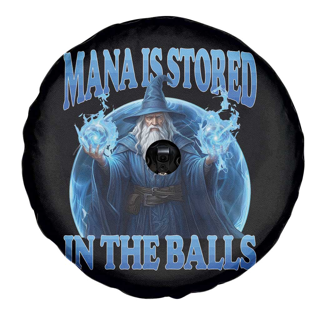 Funny Wizard Spare Tire Cover Mana is Stored in The Balls Magician Sorcerer Witcher TS10 Print Your Wear