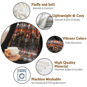 Funny Hard Skeleton Meme Bootleg Throw Blanket Far Left? More Like Farting TS10 Print Your Wear