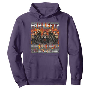 Funny Hard Skeleton Meme Bootleg Hoodie Far Left? More Like Farting TS10 Purple Print Your Wear