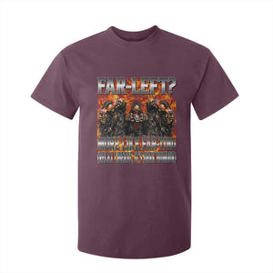 Funny Hard Skeleton Meme Bootleg T Shirt For Kid Far Left? More Like Farting TS10 Maroon Print Your Wear