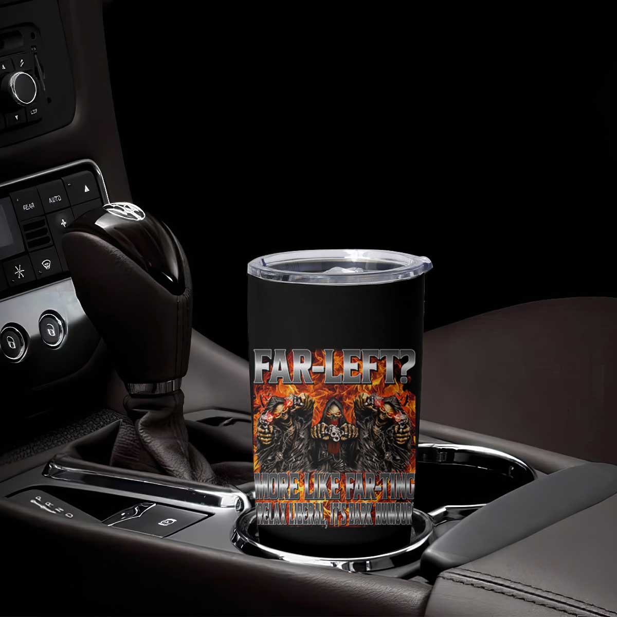 Funny Hard Skeleton Meme Bootleg Tumbler Cup Far Left? More Like Farting TS10 Print Your Wear