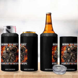 Funny Evil Skeleton Meme 4 in 1 Can Cooler Tumbler Born to Shit Forced to Wipe TS10 Print Your Wear