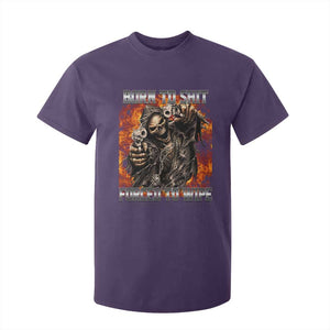 Funny Evil Skeleton Meme T Shirt For Kid Born to Shit Forced to Wipe TS10 Purple Print Your Wear