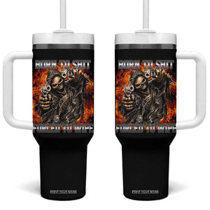 Funny Evil Skeleton Meme Tumbler With Handle Born to Shit Forced to Wipe TS10 One Size: 40 oz Black Print Your Wear