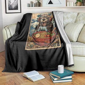Cute Kawaii Gamer Groundhog Throw Blanket Funny Japanese Ramen Anime Otaku Fan Gift TS10 Print Your Wear