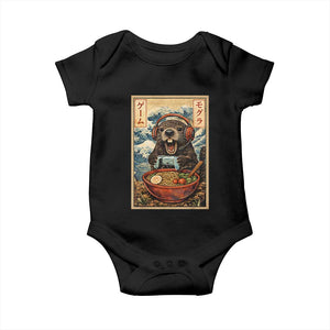 Cute Kawaii Gamer Groundhog Baby Onesie Funny Japanese Ramen Anime Otaku Fan Gift TS10 Black Print Your Wear