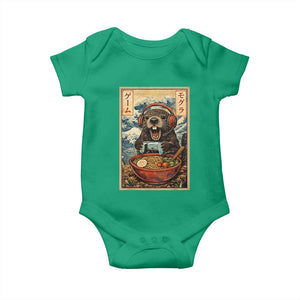 Cute Kawaii Gamer Groundhog Baby Onesie Funny Japanese Ramen Anime Otaku Fan Gift TS10 Irish Green Print Your Wear