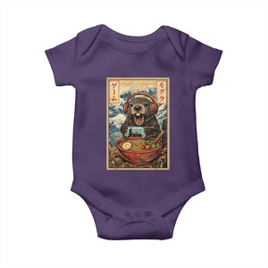 Cute Kawaii Gamer Groundhog Baby Onesie Funny Japanese Ramen Anime Otaku Fan Gift TS10 Purple Print Your Wear