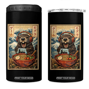 Cute Kawaii Gamer Groundhog 4 in 1 Can Cooler Tumbler Funny Japanese Ramen Anime Otaku Fan Gift TS10 One Size: 16 oz Black Print Your Wear