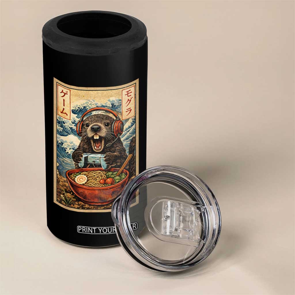 Cute Kawaii Gamer Groundhog 4 in 1 Can Cooler Tumbler Funny Japanese Ramen Anime Otaku Fan Gift TS10 Print Your Wear