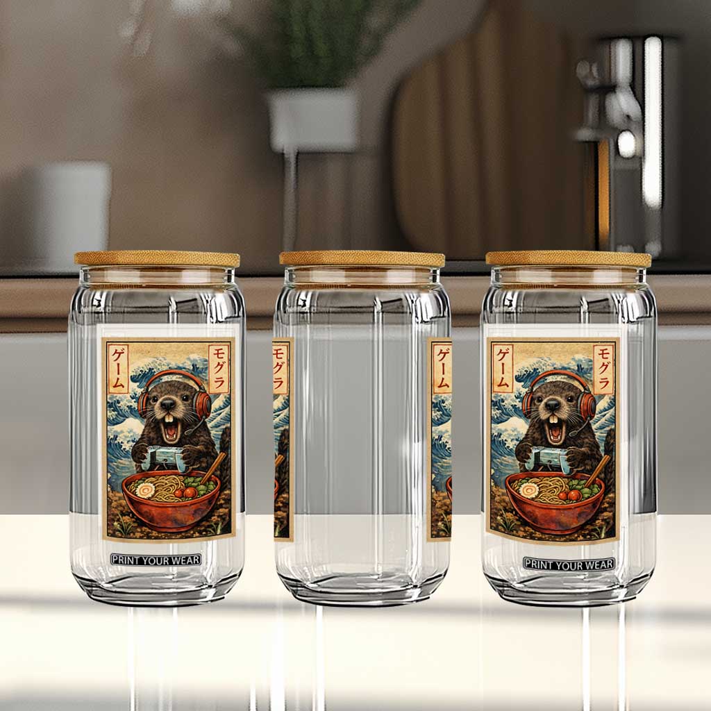 Cute Kawaii Gamer Groundhog Glass Can Funny Japanese Ramen Anime Otaku Fan Gift TS10 Print Your Wear