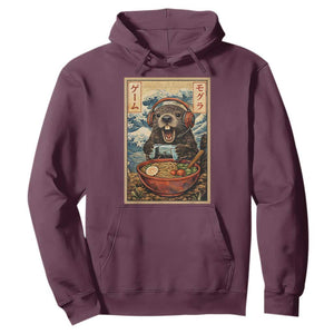 Cute Kawaii Gamer Groundhog Hoodie Funny Japanese Ramen Anime Otaku Fan Gift TS10 Maroon Print Your Wear