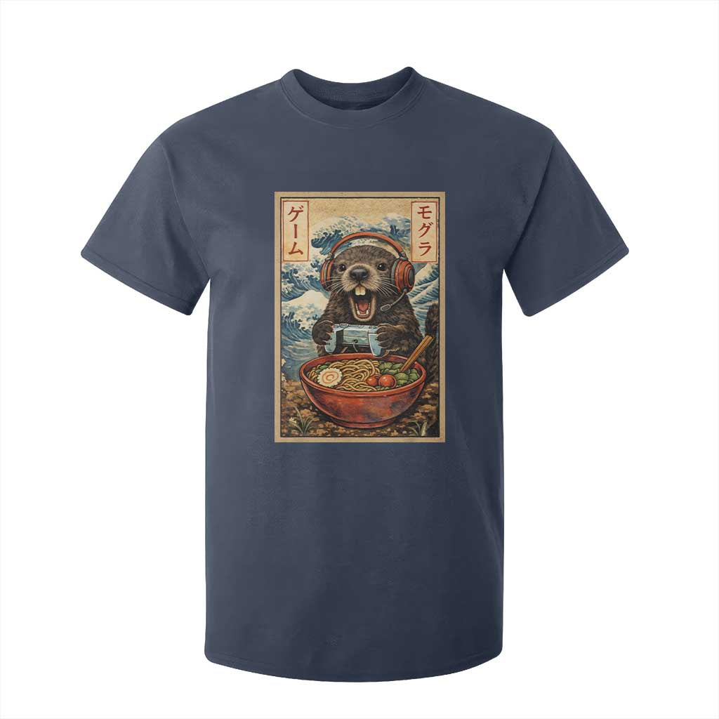 Cute Kawaii Gamer Groundhog T Shirt For Kid Funny Japanese Ramen Anime Otaku Fan Gift TS10 Navy Print Your Wear