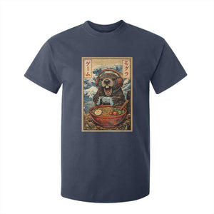 Cute Kawaii Gamer Groundhog T Shirt For Kid Funny Japanese Ramen Anime Otaku Fan Gift TS10 Navy Print Your Wear