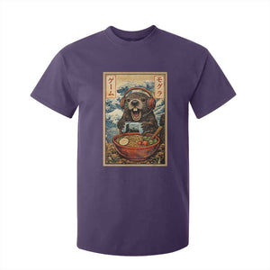 Cute Kawaii Gamer Groundhog T Shirt For Kid Funny Japanese Ramen Anime Otaku Fan Gift TS10 Purple Print Your Wear