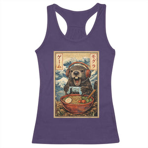 Cute Kawaii Gamer Groundhog Racerback Tank Top Funny Japanese Ramen Anime Otaku Fan Gift TS10 Purple Print Your Wear