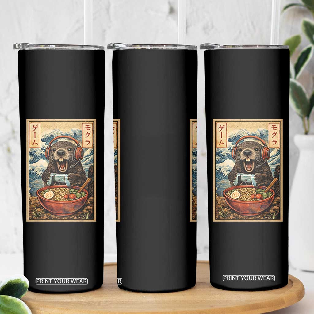 Cute Kawaii Gamer Groundhog Skinny Tumbler Funny Japanese Ramen Anime Otaku Fan Gift TS10 Print Your Wear