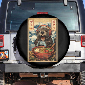 Cute Kawaii Gamer Groundhog Spare Tire Cover Funny Japanese Ramen Anime Otaku Fan Gift TS10 No hole Black Print Your Wear