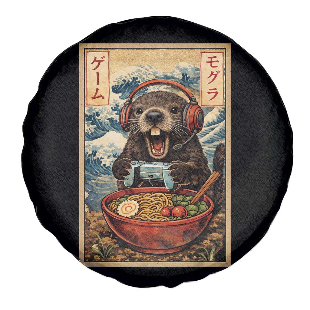 Cute Kawaii Gamer Groundhog Spare Tire Cover Funny Japanese Ramen Anime Otaku Fan Gift TS10 Print Your Wear