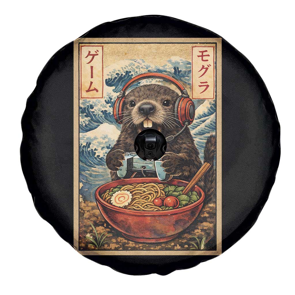 Cute Kawaii Gamer Groundhog Spare Tire Cover Funny Japanese Ramen Anime Otaku Fan Gift TS10 Print Your Wear