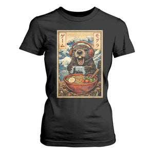 Cute Kawaii Gamer Groundhog T Shirt For Women Funny Japanese Ramen Anime Otaku Fan Gift TS10 Black Print Your Wear