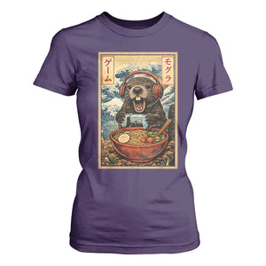 Cute Kawaii Gamer Groundhog T Shirt For Women Funny Japanese Ramen Anime Otaku Fan Gift TS10 Purple Print Your Wear