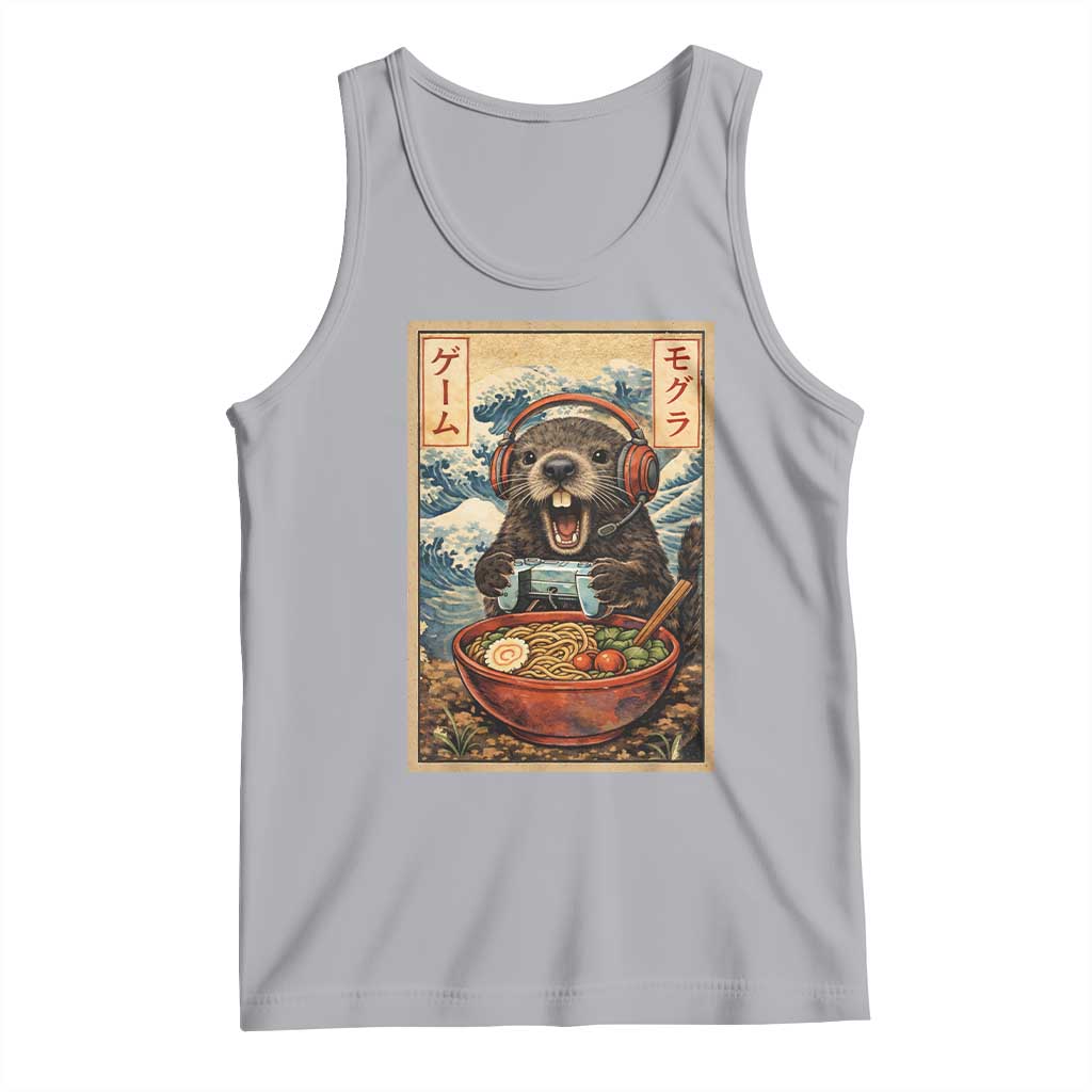 Cute Kawaii Gamer Groundhog Tank Top Funny Japanese Ramen Anime Otaku Fan Gift TS10 Athletic Heather Print Your Wear
