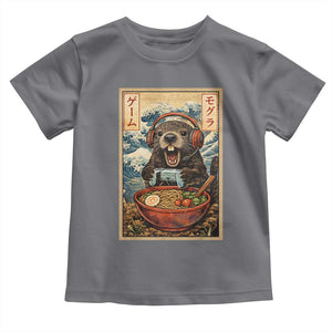 Cute Kawaii Gamer Groundhog Toddler T Shirt Funny Japanese Ramen Anime Otaku Fan Gift TS10 Charcoal Print Your Wear