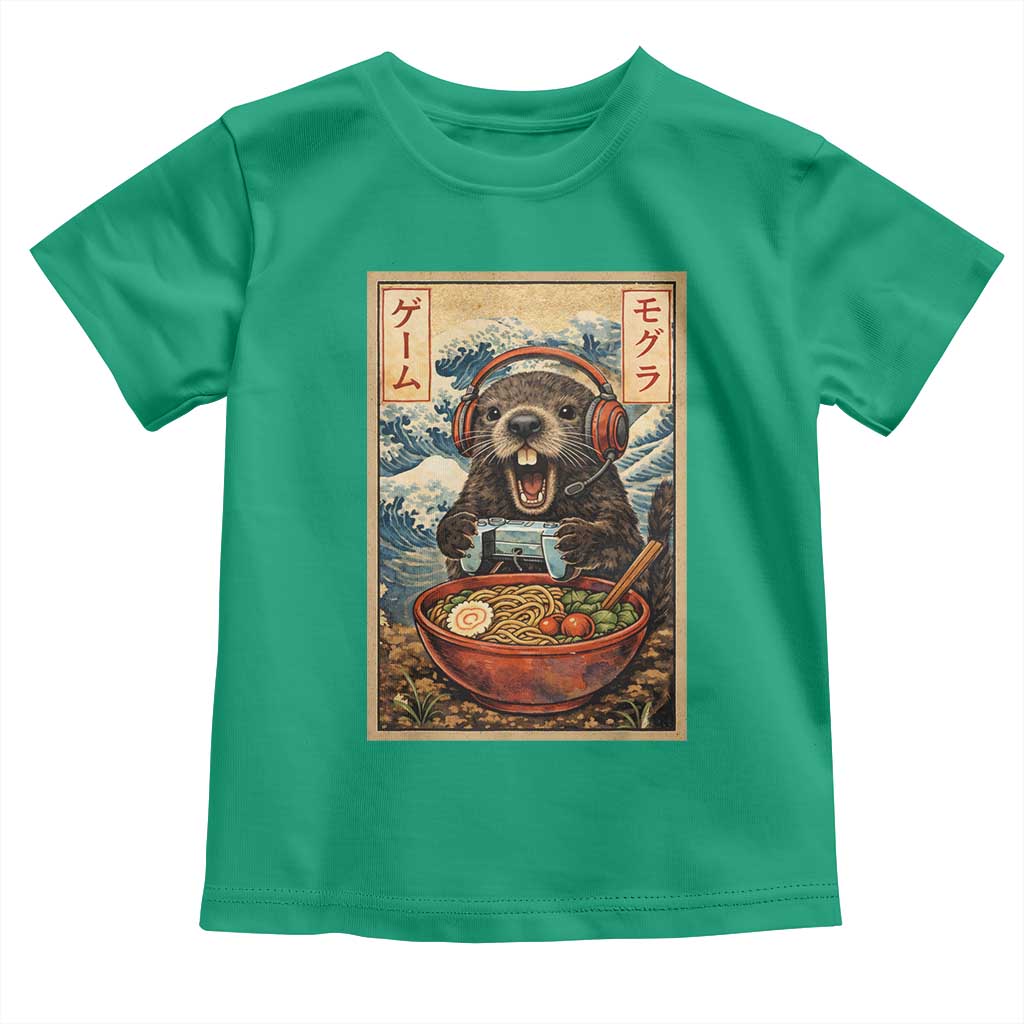 Cute Kawaii Gamer Groundhog Toddler T Shirt Funny Japanese Ramen Anime Otaku Fan Gift TS10 Irish Green Print Your Wear