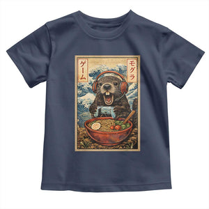 Cute Kawaii Gamer Groundhog Toddler T Shirt Funny Japanese Ramen Anime Otaku Fan Gift TS10 Navy Print Your Wear
