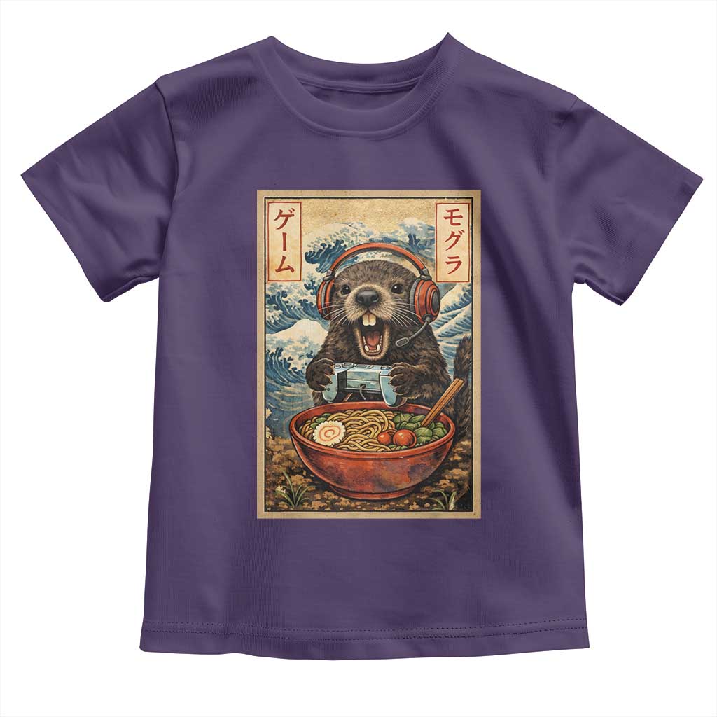 Cute Kawaii Gamer Groundhog Toddler T Shirt Funny Japanese Ramen Anime Otaku Fan Gift TS10 Purple Print Your Wear
