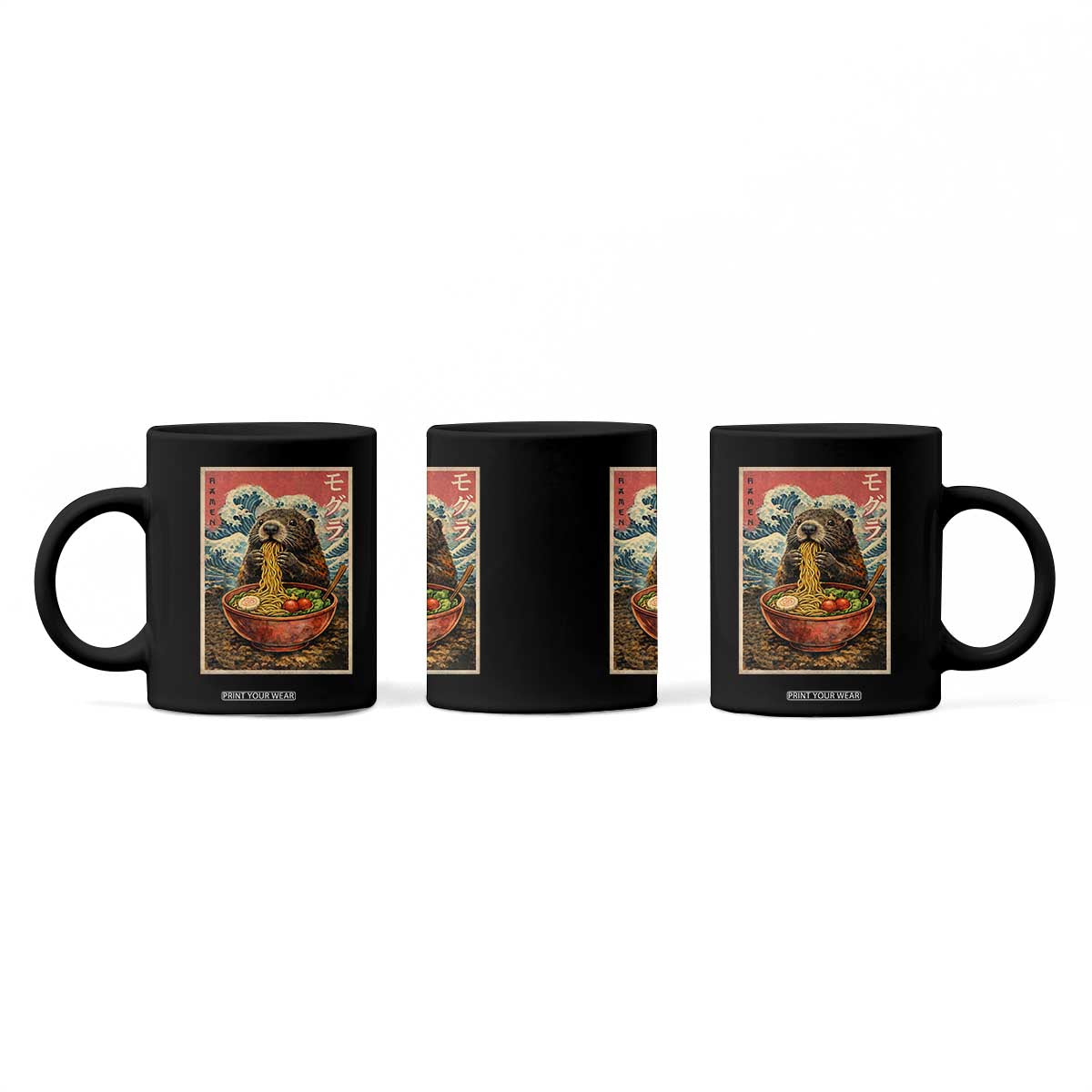 Japanese Groundhog Ramen Noodles Coffee Mug Funny Kawaii Anime TS10 Print Your Wear