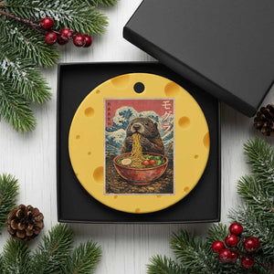 Japanese Groundhog Ramen Noodles Ceramic Ornament Funny Kawaii Anime TS10 1pc Yellow Cheese Print Your Wear