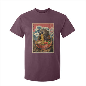 Japanese Groundhog Ramen Noodles T Shirt For Kid Funny Kawaii Anime TS10 Maroon Print Your Wear