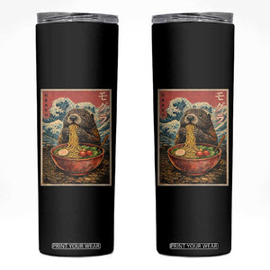 Japanese Groundhog Ramen Noodles Skinny Tumbler Funny Kawaii Anime TS10 Black Print Your Wear