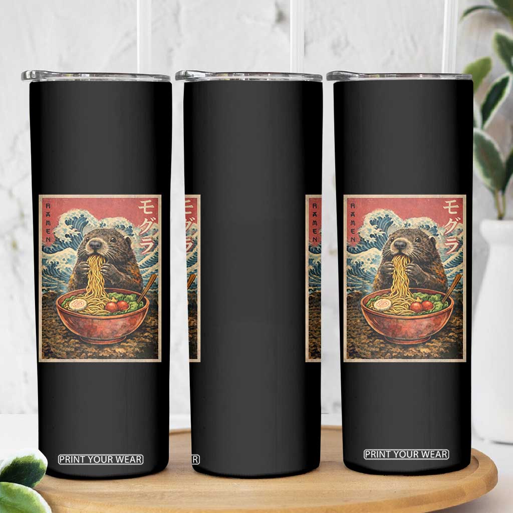 Japanese Groundhog Ramen Noodles Skinny Tumbler Funny Kawaii Anime TS10 Print Your Wear
