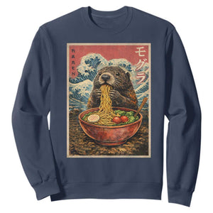 Japanese Groundhog Ramen Noodles Sweatshirt Funny Kawaii Anime TS10 Navy Print Your Wear