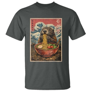Japanese Groundhog Ramen Noodles T Shirt Funny Kawaii Anime TS10 Dark Heather Print Your Wear