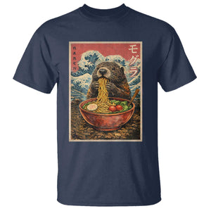 Japanese Groundhog Ramen Noodles T Shirt Funny Kawaii Anime TS10 Navy Print Your Wear
